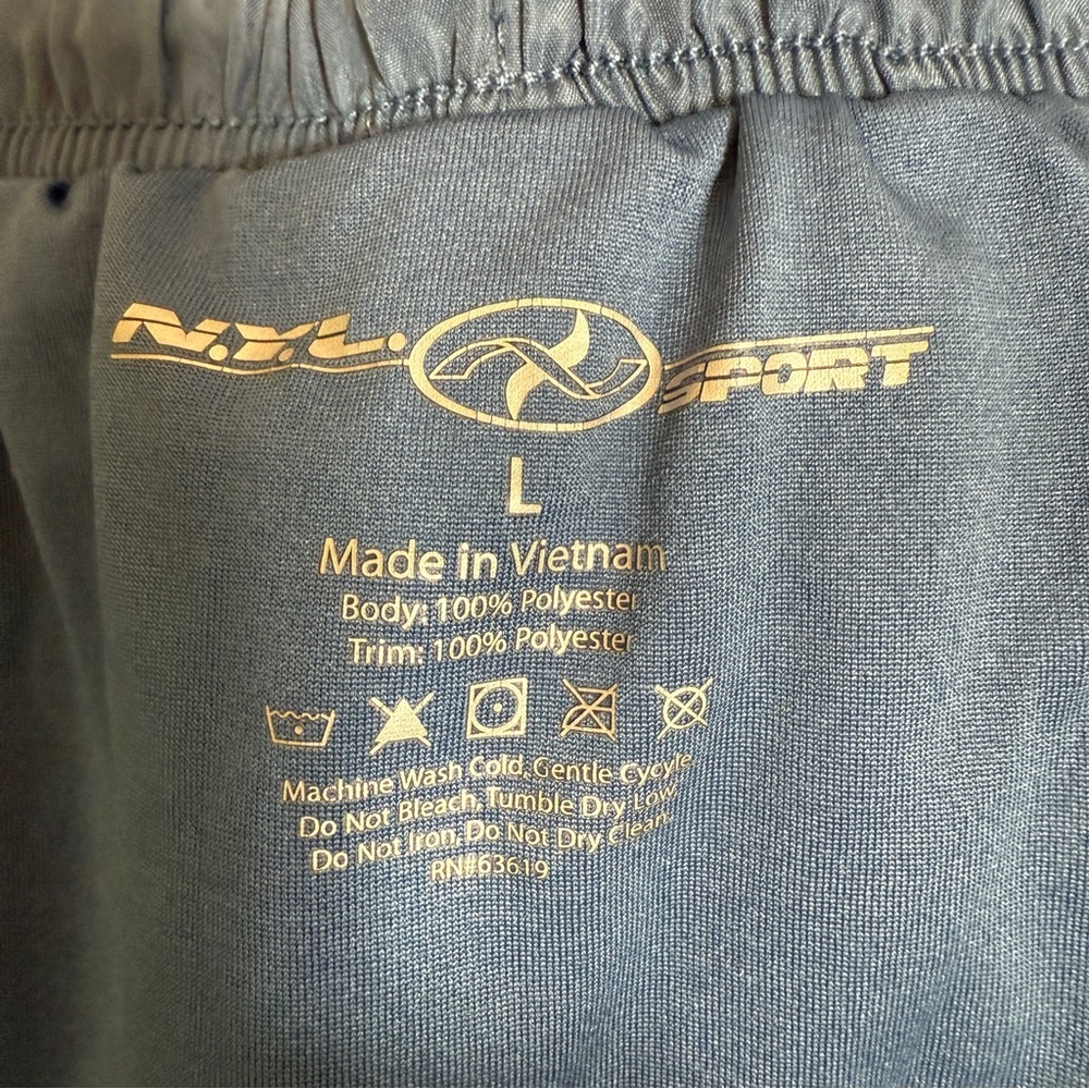 New York Laundry NYL Running Jogging Shorts Women’s Size Large Blue Lined Gym - Picture 2 of 8